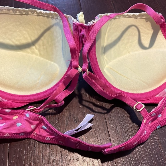 Women's Xhilaration Push Up Bra Lingerie With Hearts 36C - Picture 7 of 15